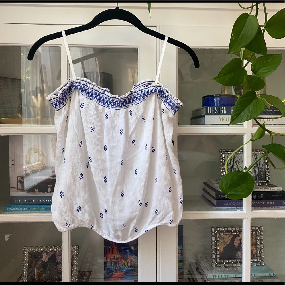 Free People Embroidered Tube Top
